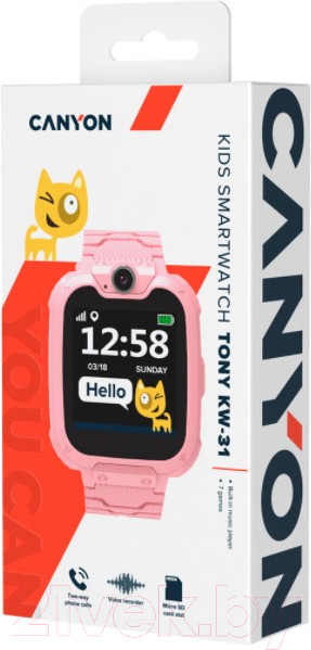 Изображение товара Умные часы детские Canyon Tony KW-31 / CNE-KW31RR