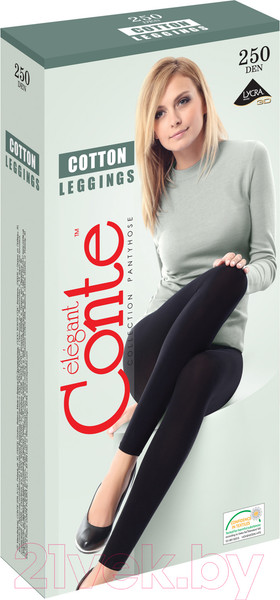 Изображение товара Леггинсы Conte Elegant Cotton Leggings 250 (р.6, nero)