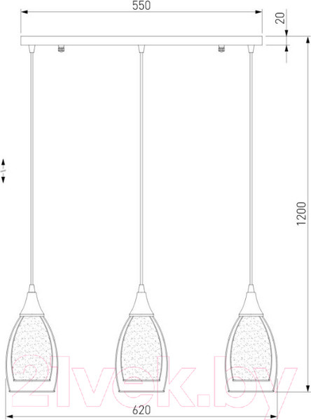 Изображение товара Люстра Евросвет Cosmic 50285/3 (черный жемчуг)