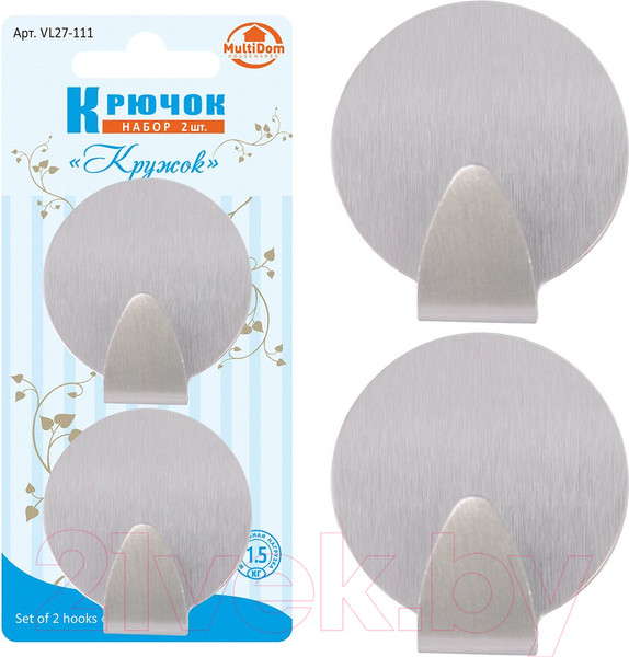 Изображение товара Набор крючков Мультидом Кружок / VL27-111 (2шт)