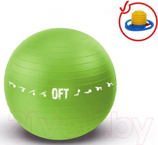 Изображение товара Фитбол гладкий Original FitTools FT-GBPRO-65GN (зеленый)