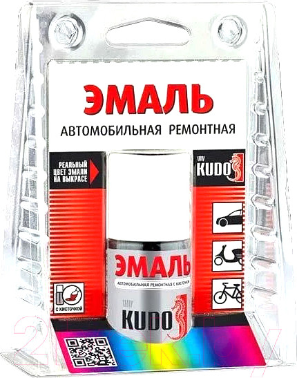 Изображение товара Эмаль автомобильная Kudo Серебристый 640 KU-70640 (15мл, металлик)