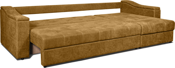 Изображение товара Диван угловой Анмикс Бергамо (золотой велюр)