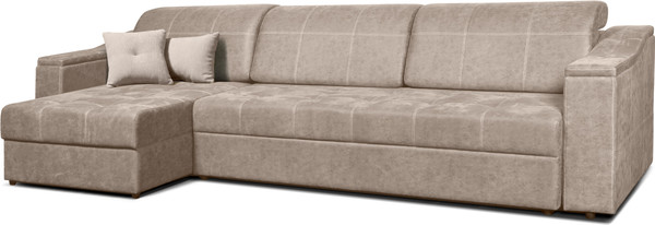 Изображение товара Диван угловой Анмикс Бергамо (бежевый велюр)