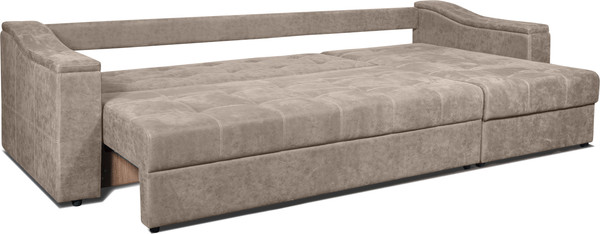 Изображение товара Диван угловой Анмикс Бергамо (бежевый велюр)