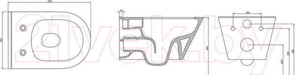 Изображение товара Унитаз подвесной Lucco Avva Rim ART 100314-101 (с крышкой)