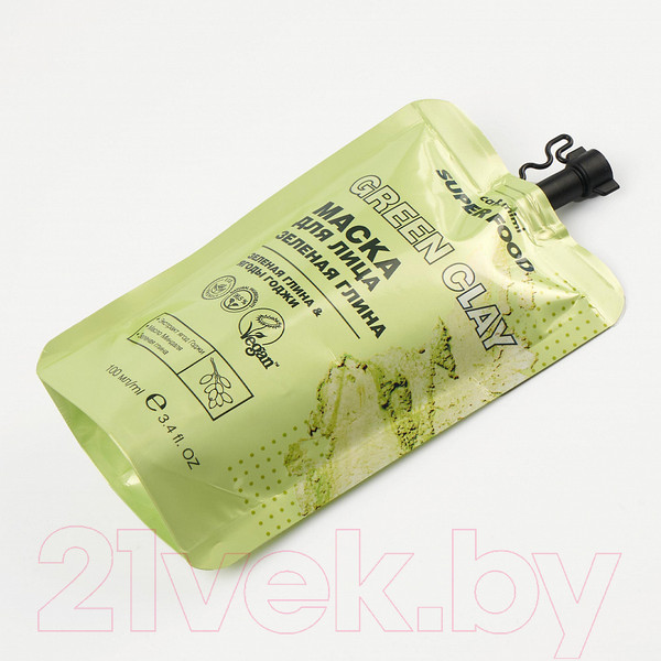 Изображение товара Маска для лица кремовая Cafe mimi Super Food Зеленая глина (100мл)
