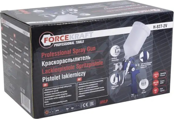 Изображение товара Пневматический краскопульт ForceKraft FK-H-827-2V (50325)