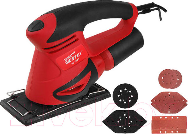 Изображение товара Вибрационная шлифовальная машина Wortex SS 1920 + Набор насадок (SS19200019)
