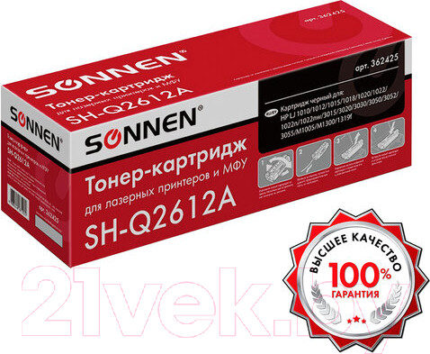 Изображение товара Картридж Sonnen SH-Q2612A / 362425