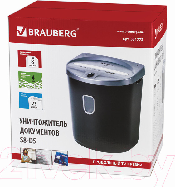 Изображение товара Шредер Brauberg S8-DS / 531772