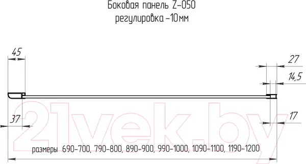 Изображение товара Душевая стенка RGW Z-050-1-B / 352205108-14
