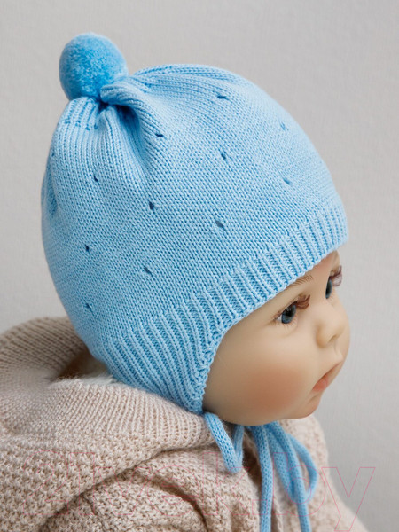 Изображение товара Шапочка для малышей Amarobaby Pure Love Cutie / AB-OD21-PLС16/19-42 (голубой, р-р 42-44)