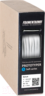 Изображение товара Пластик для 3D-печати Filamentarno Prototyper S-Soft / FILSBSWHT (1.75мм, 750г, белый)