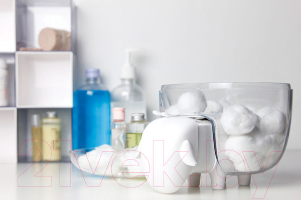 Изображение товара Органайзер для ватных дисков Qualy Sheep / QL10227-BK-WH (черный/белый)