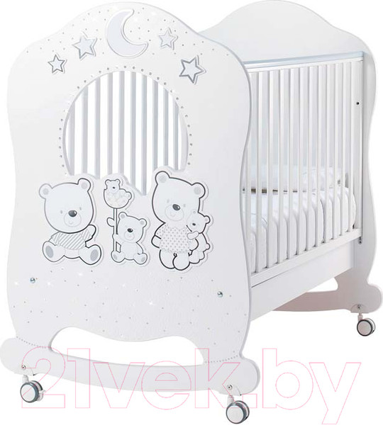 Изображение товара Детская кроватка Italbaby Happy Family Oblo 070.0800-0005 (белый)