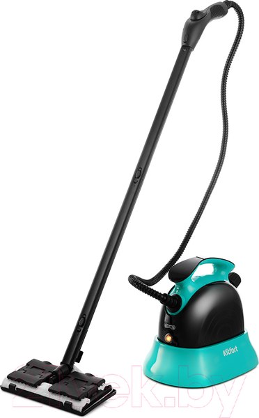 Изображение товара Пароочиститель Kitfort KT-9102-3 (черный/бирюзовый)