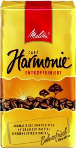 Изображение товара Кофе молотый Melitta Kaffee Harmonie Entkoffeiniert (500г)