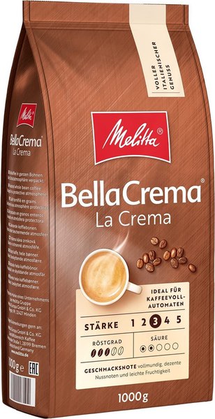 Изображение товара Кофе в зернах Melitta Bella Crema La Crema арабика/робуста (1кг)
