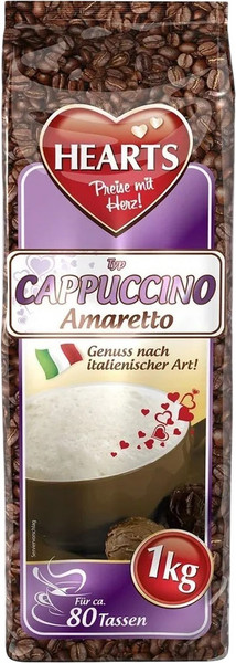 Изображение товара Кофейный напиток Hearts Cappuccino Amaretto со вкусом амаретто (1кг)
