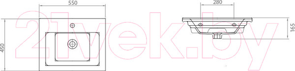 Изображение товара Тумба с умывальником Гамма Люкс 2-70 Этна-1055