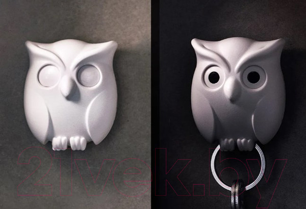 Изображение товара Ключница настенная Qualy Night Owl / QL10195-WH (белый)