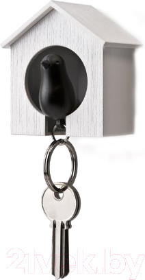 Изображение товара Ключница настенная Qualy Sparrow / QL10091-WH-BK (белый/черный)