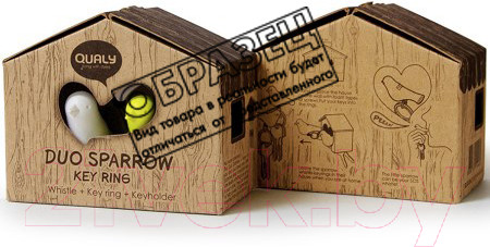 Изображение товара Ключница настенная Qualy Sparrow / QL10124-BN-WH-BU (белый/голубой)