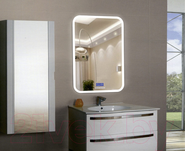 Изображение товара Зеркало Континент Glamour Led 70x90 (с многофункциональной панелью и подогревом)
