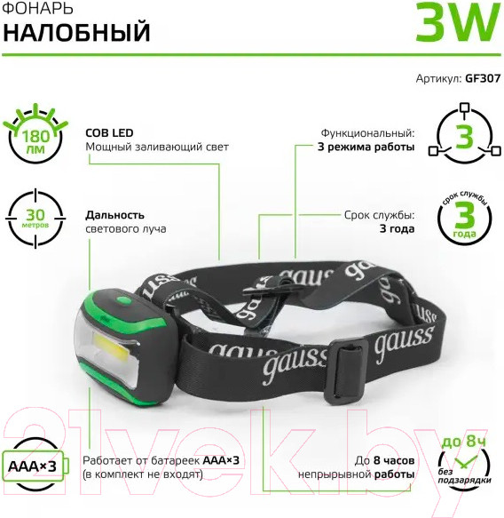 Изображение товара Фонарь Gauss GFL307 / GF307