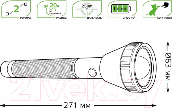 Изображение товара Фонарь Gauss GFL201 / GF201