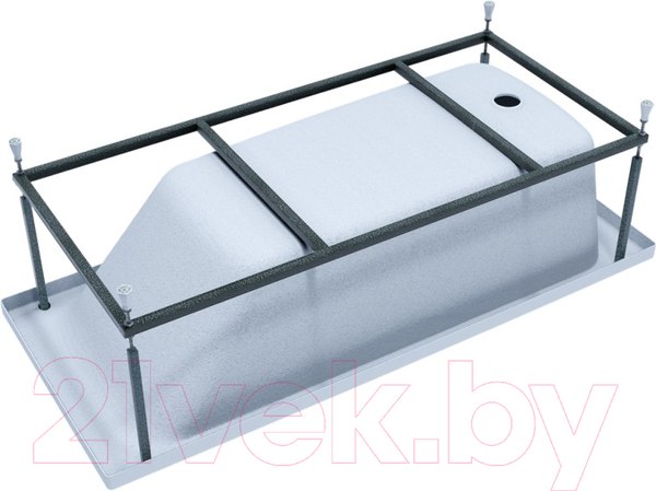 Изображение товара Ванна акриловая 1AcReal Gamma 160х70 (с каркасом и экраном)