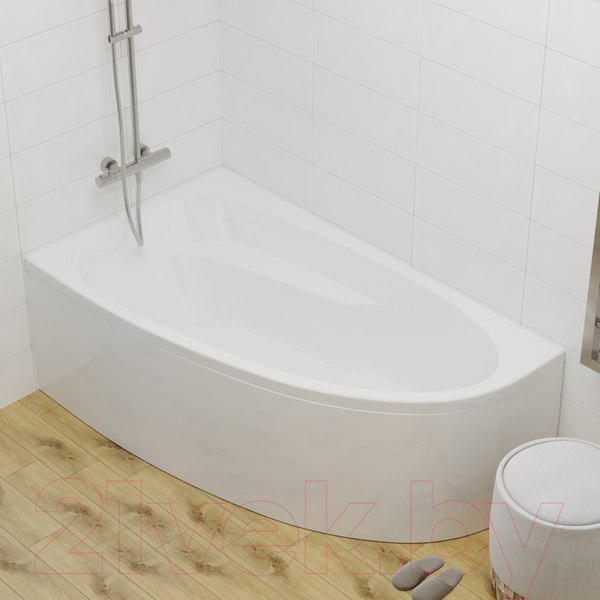 Изображение товара Ванна акриловая 1AcReal Мадрид 170х95 R (с каркасом и экраном)