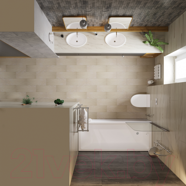 Изображение товара Ванна акриловая 1AcReal Palermo 180х80 (с ножками)