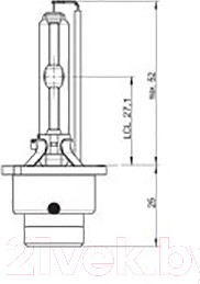 Изображение товара Автомобильная лампа Narva D2S 84002