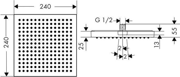 Изображение товара Лейка верхнего душа Hansgrohe Axor Starck 10924000