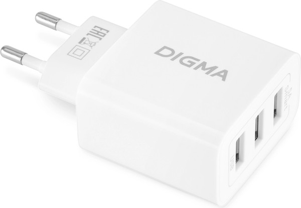 Изображение товара Зарядное устройство сетевое Digma DGWC-3U-5A-WG (белый)