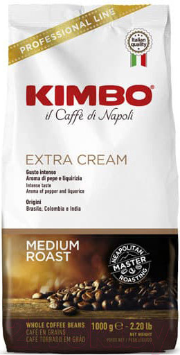 Изображение товара Кофе в зернах Kimbo Extra Cream / 014003 (1кг)