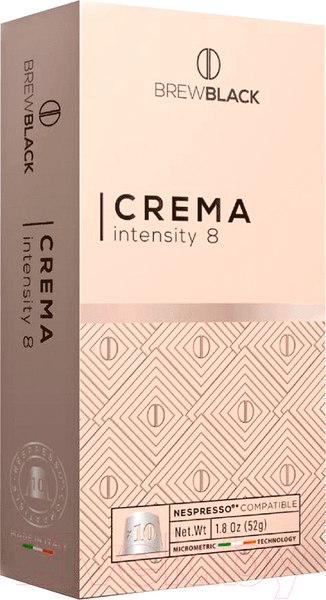 Кофе в капсулах Carraro Brew Black Crema стандарта Nespresso / 150119 (10x5.2г)