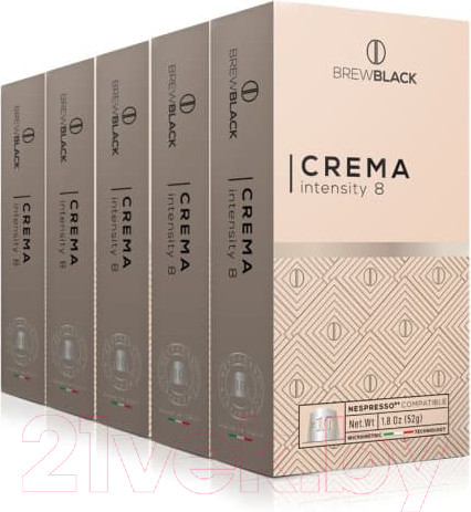 Изображение товара Кофе в капсулах Carraro Brew Black Crema стандарта Nespresso / 150119 (10x5.2г)