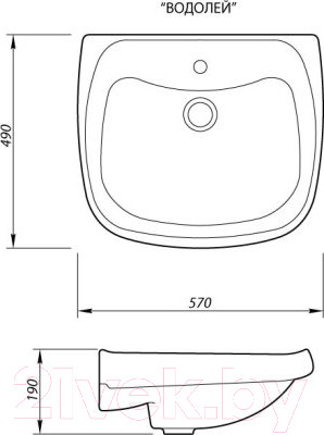 Изображение товара Умывальник Лобненский стройфарфор Водолей / 10/1/5/1-18