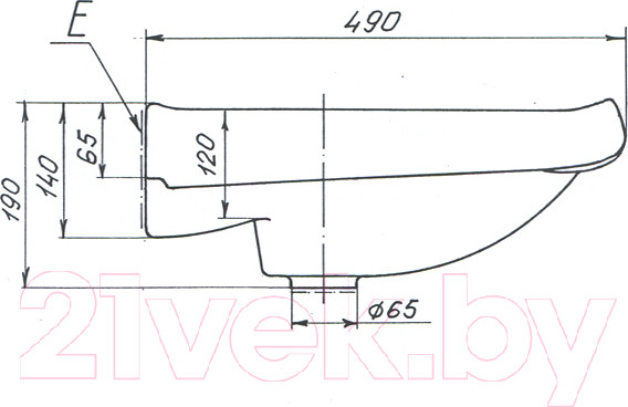 Изображение товара Умывальник Лобненский стройфарфор Водолей / 10/1/5/1-18