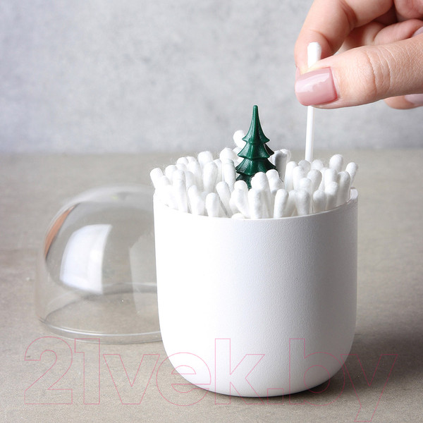 Изображение товара Органайзер для ватных палочек Qualy Winter Time / QL10221-GN