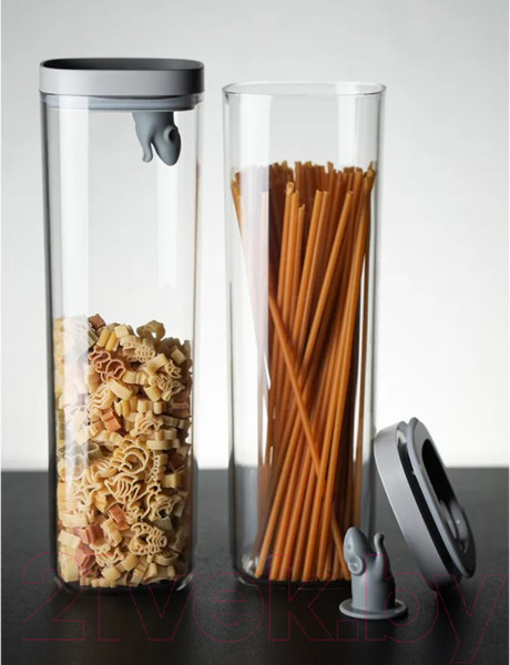 Изображение товара Емкость для хранения Qualy Lucky Mouse / QL10347-CL-GY