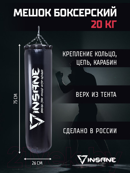 Изображение товара Боксерский мешок Insane PB-01 (20кг, черный)