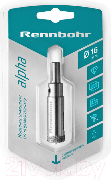 Изображение товара Коронка Rennbohr Алмазная 16мм / 676216