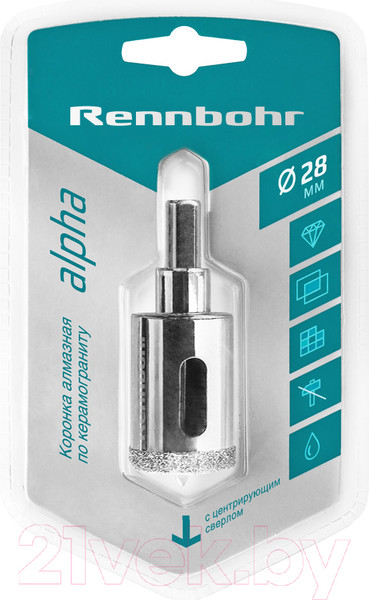 Изображение товара Коронка Rennbohr Алмазная 28мм / 676228