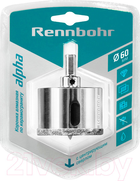 Изображение товара Коронка Rennbohr Алмазная 60мм / 676260