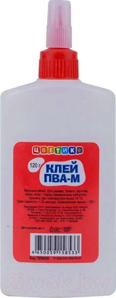Изображение товара Клей Цветик ПВА-М / 7559420 (120г)
