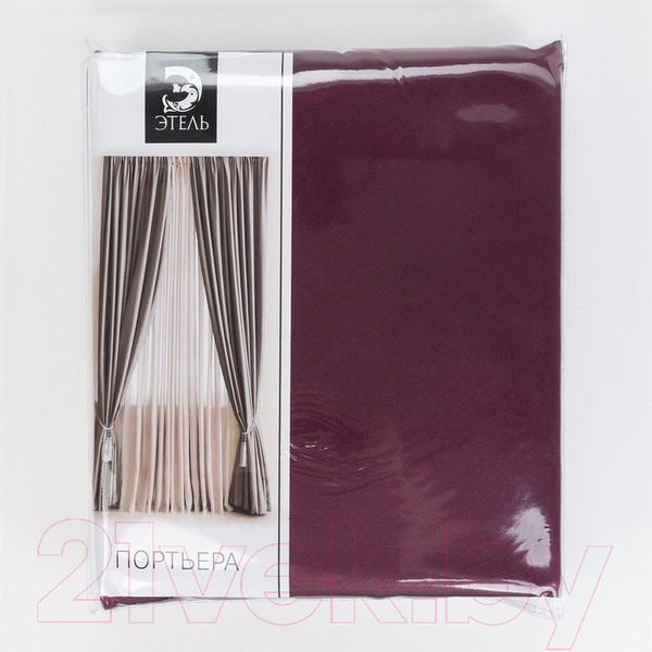 Изображение товара Штора Этель 4300894 (270x300, сливовый, двусторонний блэкаут)